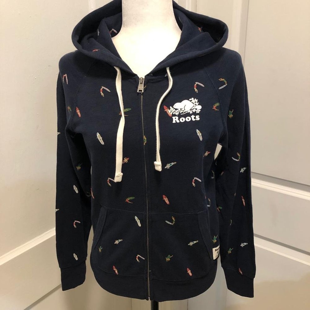 Roots Full Zip Winter Snow Hoodie Size XXS